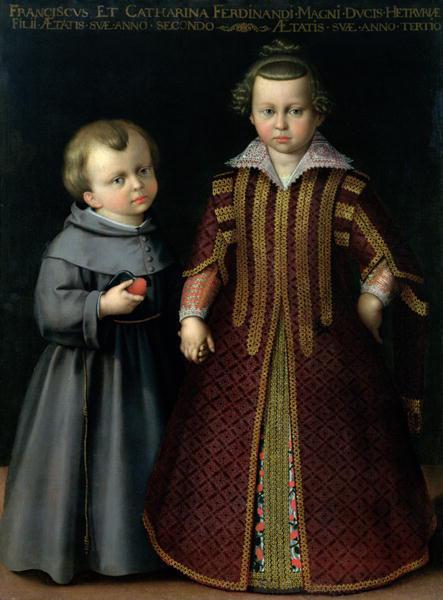 Cristofano Allori Portrait of Francesco and Caterina Medici